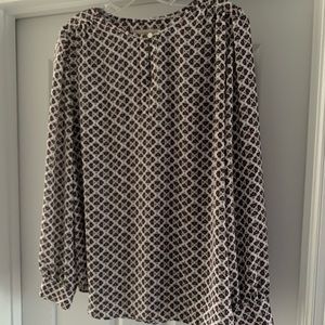 Purple printed Loft blouse